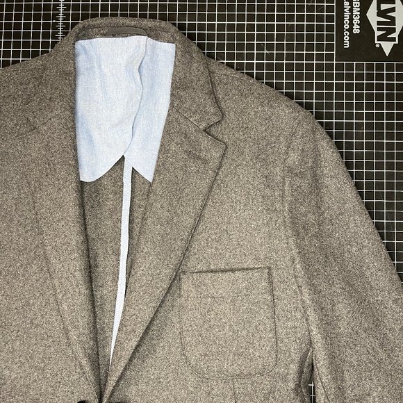 Taylor Stich The Telegraph Jacket in Grey Wool Size 44 Tailored to 42S - Picture 7 of 16